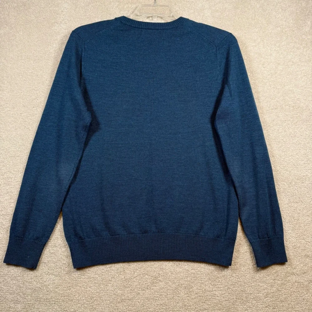 Banana‎ Republic Extra Fine Merino V Neck Sweater Men's Medium Blue